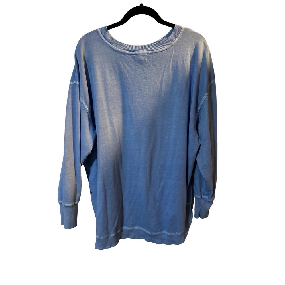 NWT Maurice’s Tunic Womens Size 2X Faded Blue Plus Size Ribbed Crew Neck Casual